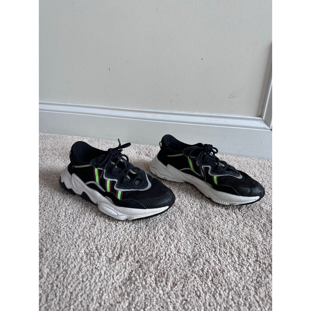 Adidas black ozweego running shoes, men’s 6.5